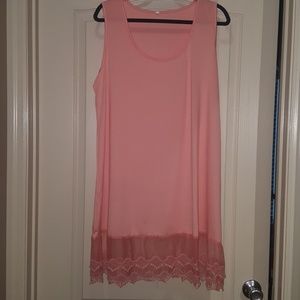 Silky peach lace extender